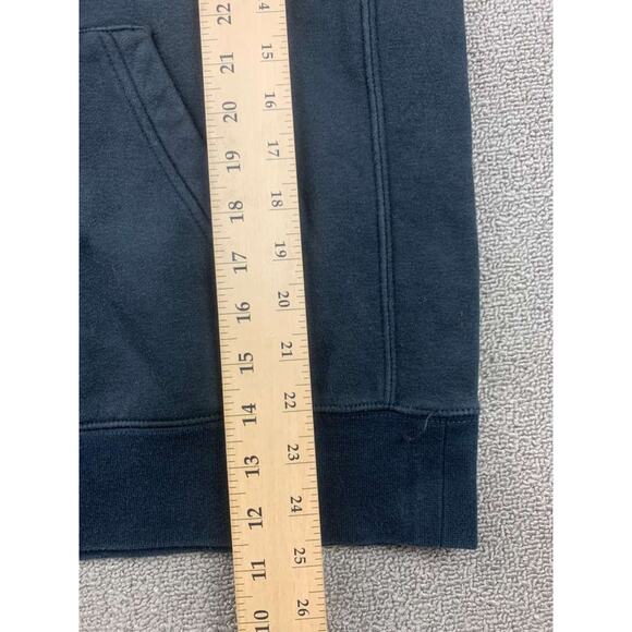 NIKE AIR Swoosh Black Men M JUST DO IT Side Arm Logo Pullover Hoodie Sweatshirt - Picture 5 of 7